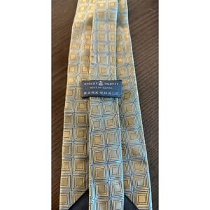 Robert Talbott‎ Mark Shale Best of Class Silk Tie Gold Squares XL 62'' x 4''